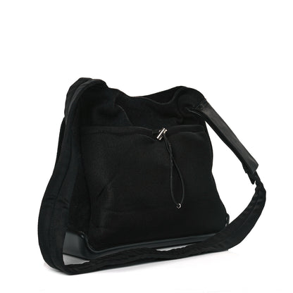 Prada Wool Messenger Satchel Black 2 of 11