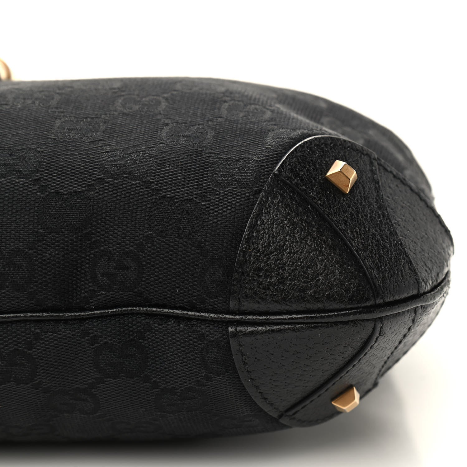 Gucci Monogram Piston Lock Jackie O Hobo Black 9 of 9