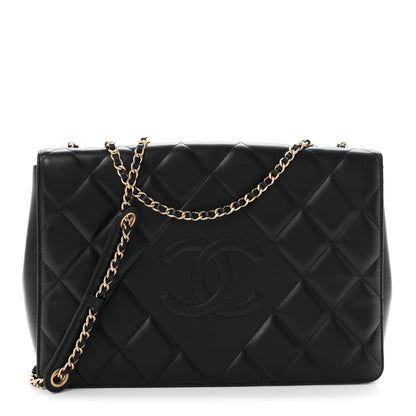 Chanel Lambskin Quilted Medium Diamond CC Flap Black 1 of 10