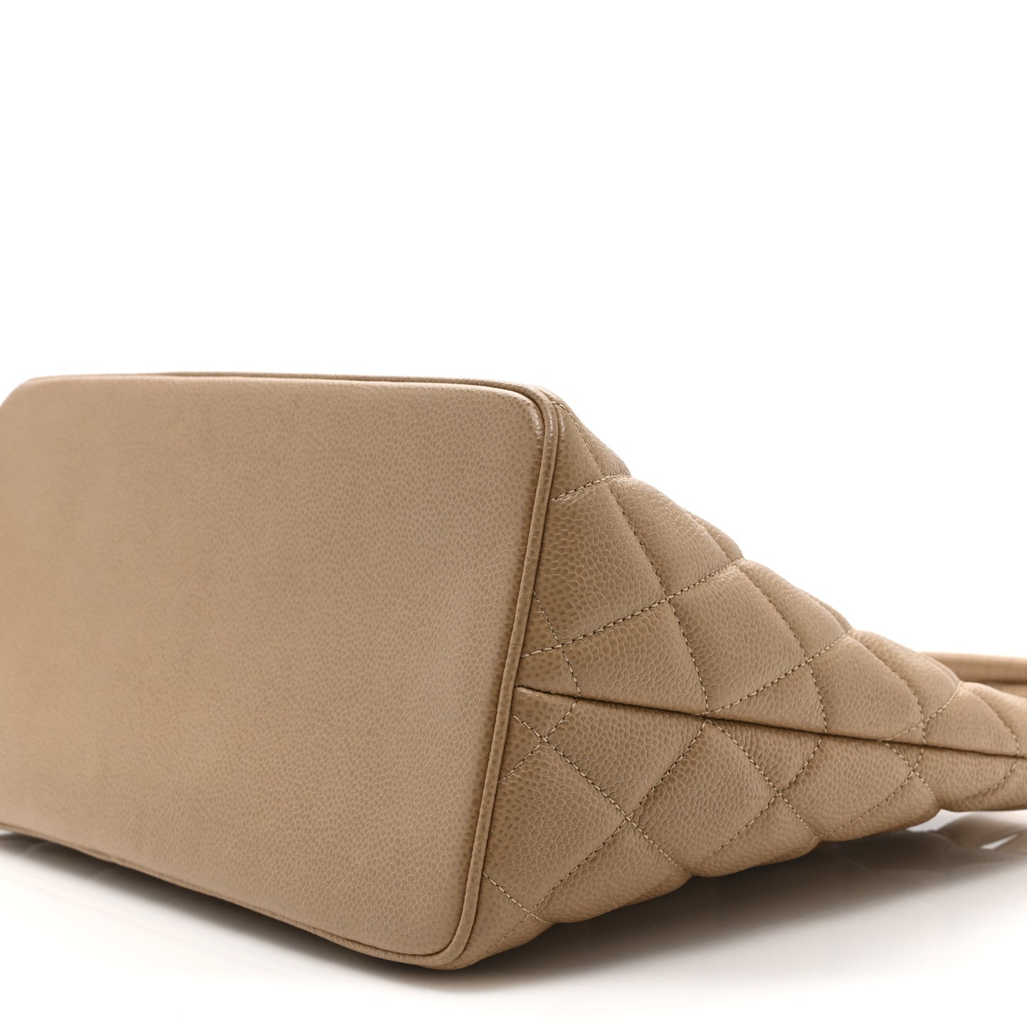 Caviar Quilted Medallion Tote Beige