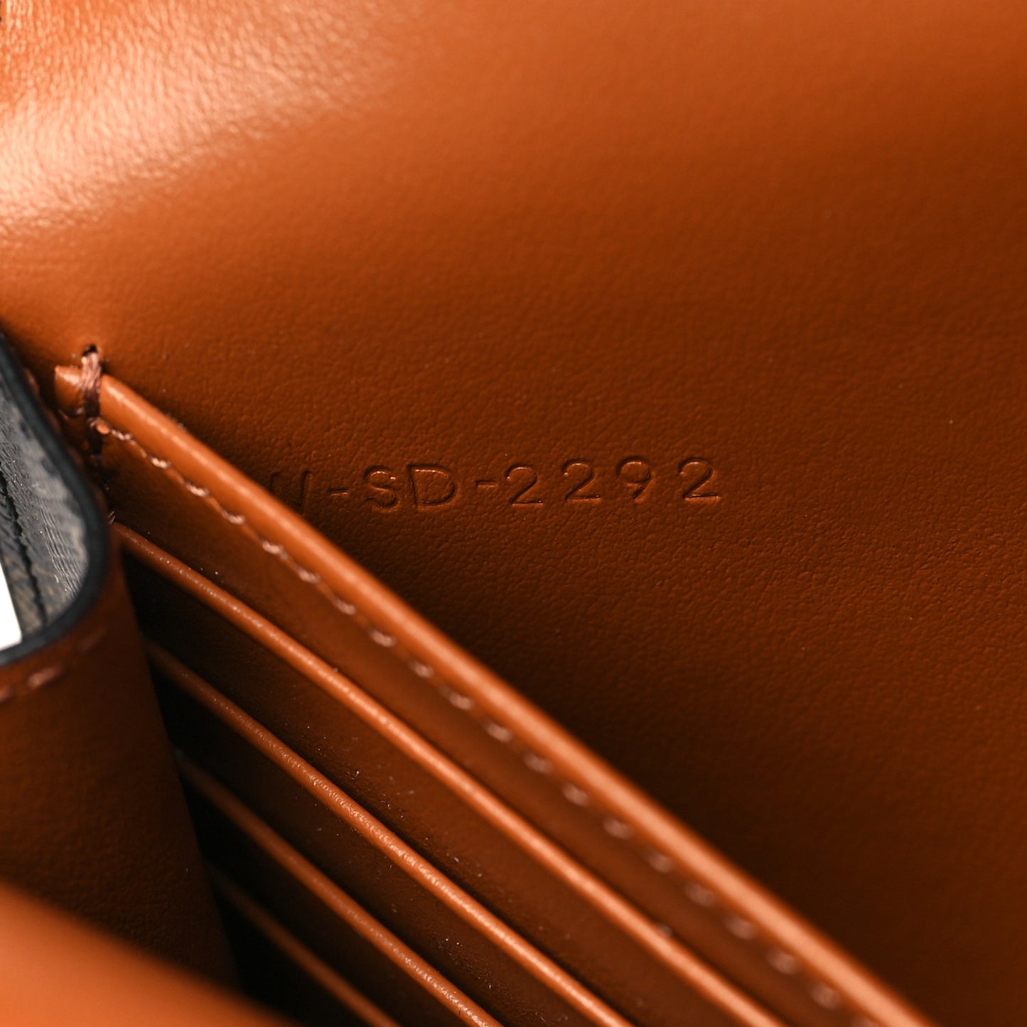 Triomphe Canvas Lambskin Wallet On Strap Tan