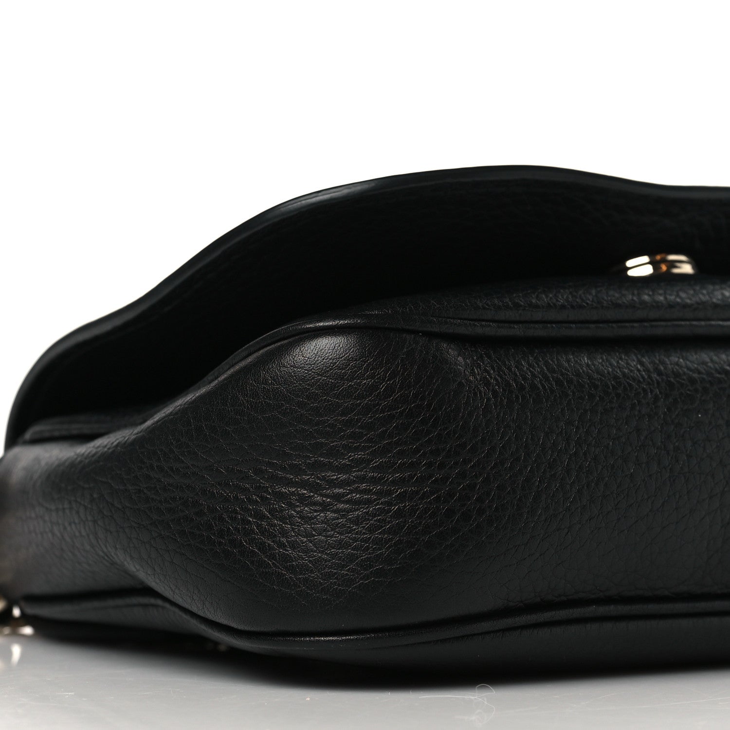 Gucci Pebbled Calfskin Small Soho Flap Crossbody Black 7 of 8