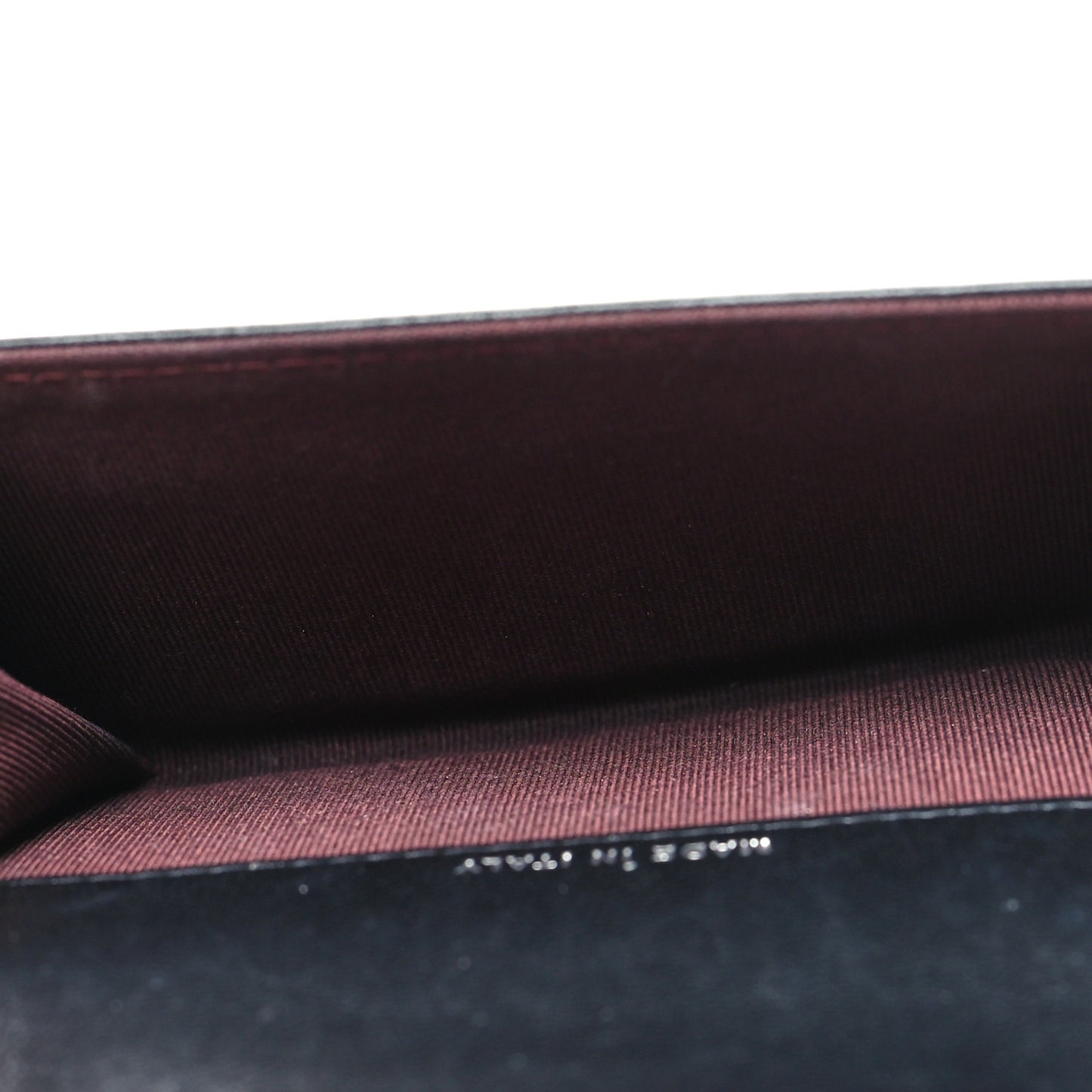 Lambskin Quilted Flap Card Holder Wallet Black
