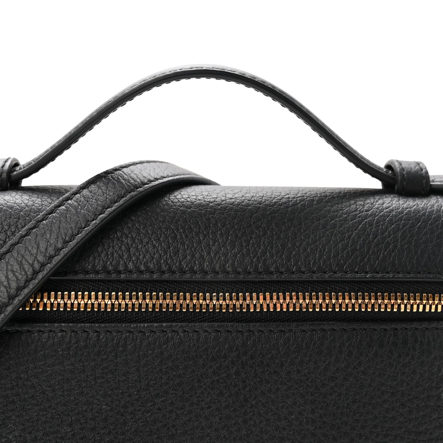 Loro Piana Grained Calfskin L19 Extra Pocket Pouch Black 7 of 9