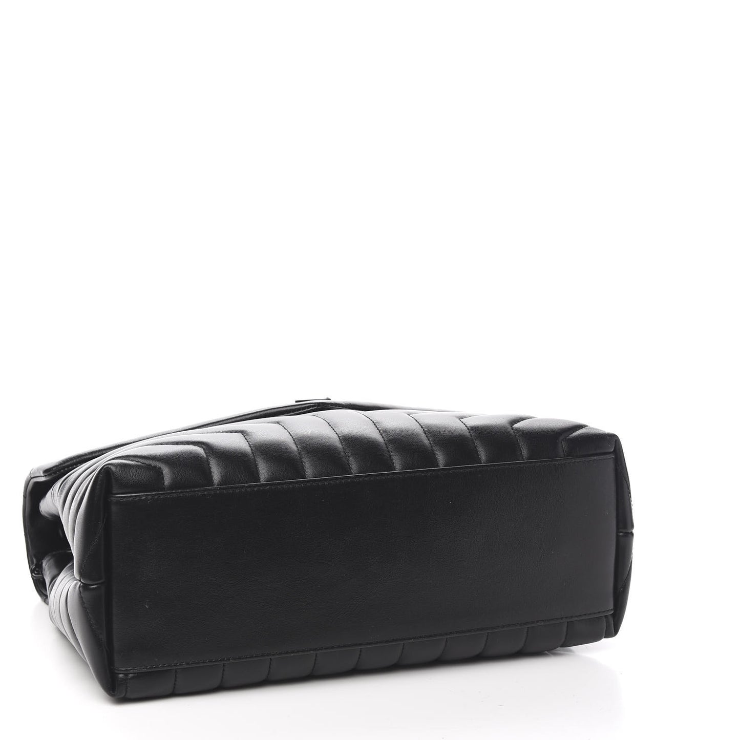 Calfskin Y Quilted Monogram Medium Loulou Chain Satchel Black