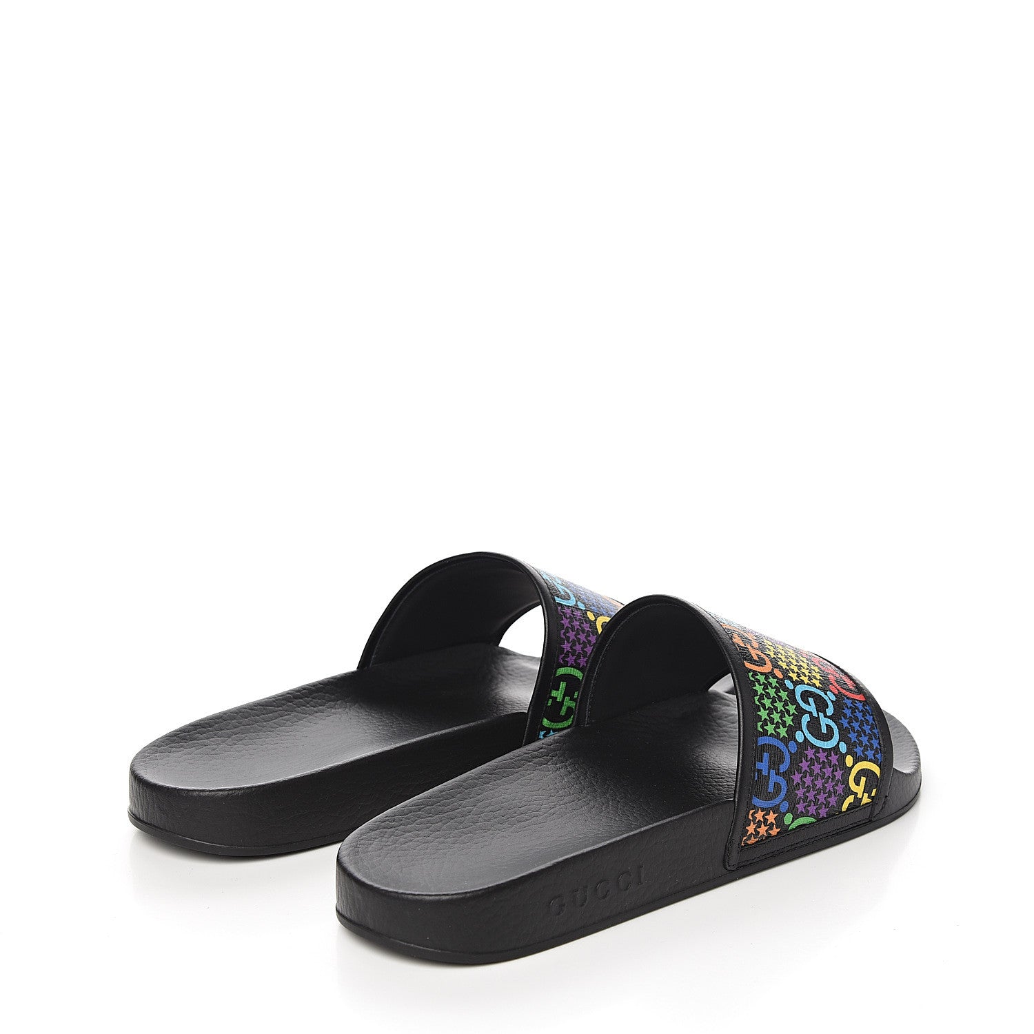 Gucci GG Supreme Monogram Psychedelic Mens Slide Sandals 10 Black Multicolor 4 of 11