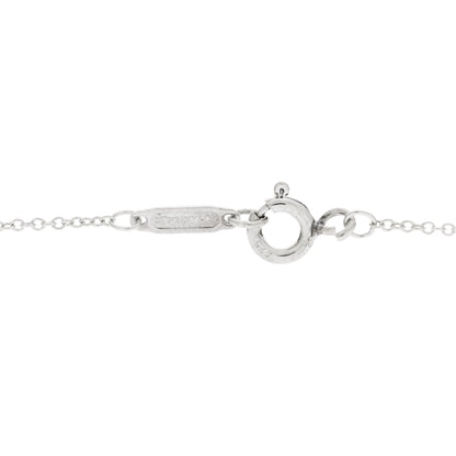 Tiffany Sterling Silver Diamond Heart Key Pendant Necklace 4 of 4