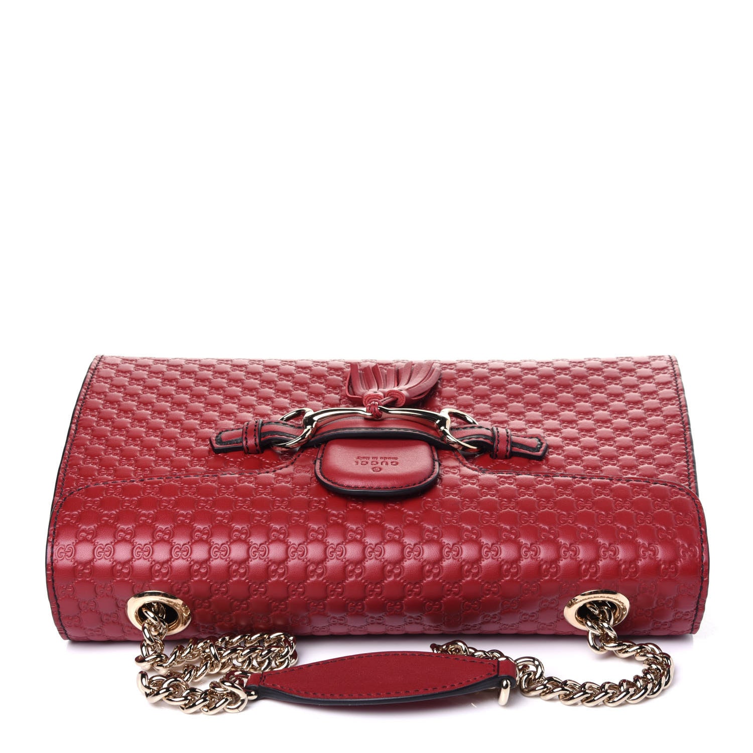 Gucci Microguccissima Medium Emily Chain Shoulder Bag Red 10 of 11