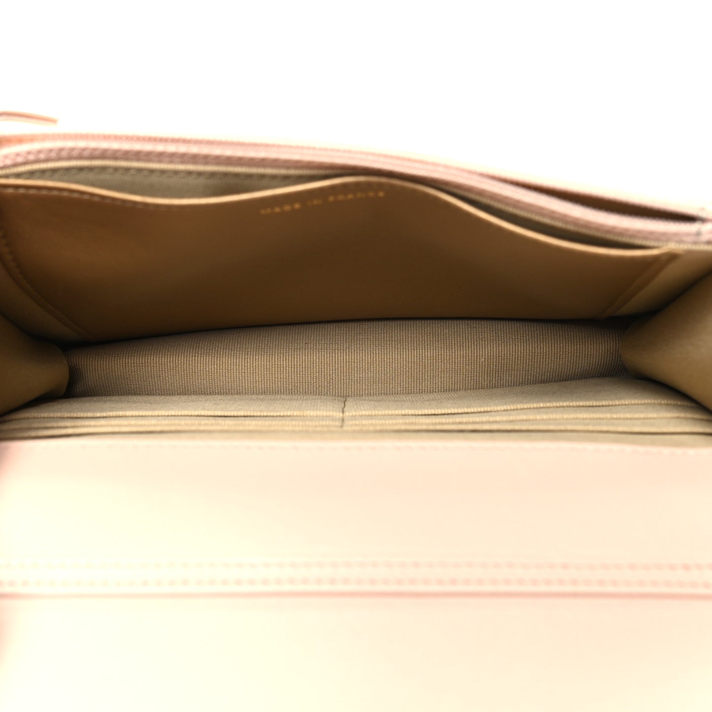 Lambskin Quilted CC Pearl Crush Wallet on Chain WOC Light Beige