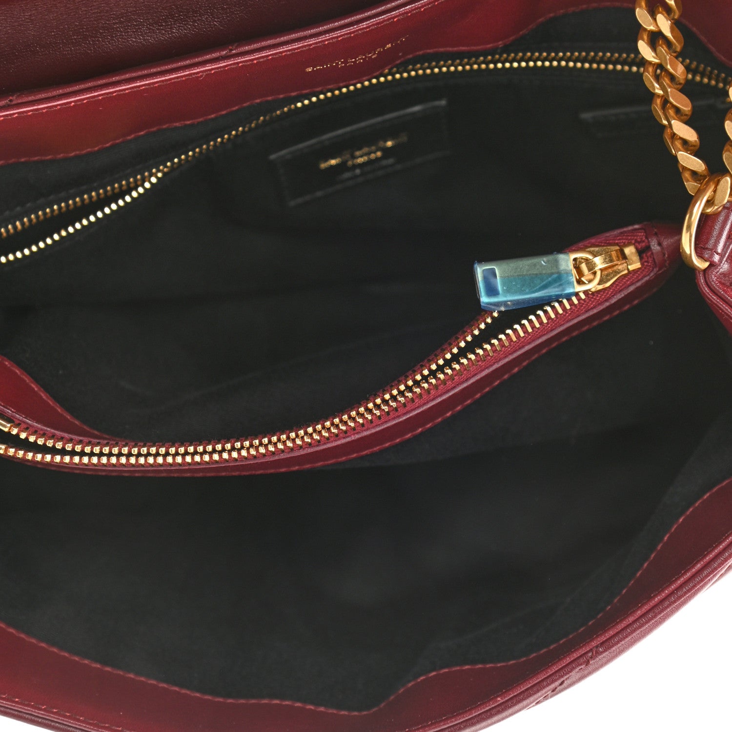 Saint Laurent Calfskin Y Quilted Monogram Medium Loulou Chain Satchel Palissandre 5 of 11