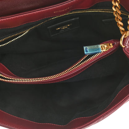 Saint Laurent Calfskin Y Quilted Monogram Medium Loulou Chain Satchel Palissandre 5 of 11