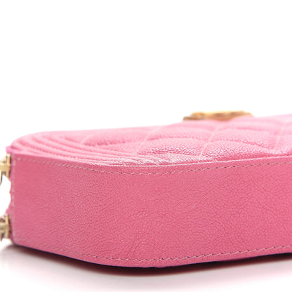 Chanel Caviar Quilted Small Boy Clutch With Chain Pink 9 of 14
