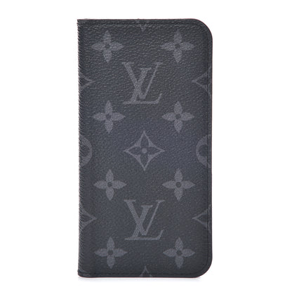 Louis Vuitton Monogram Eclipse iPhone X Folio Case 1 of 6