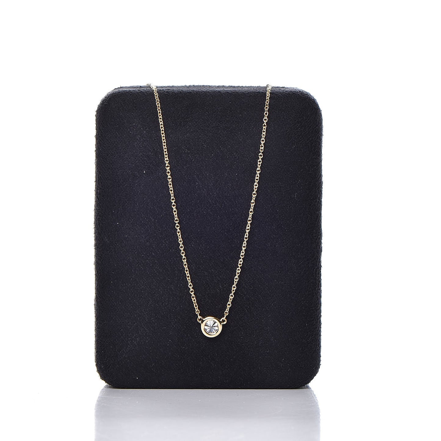 18K Yellow Gold Diamond .37ct Elsa Peretti Diamonds by the Yard Pendant Necklace
