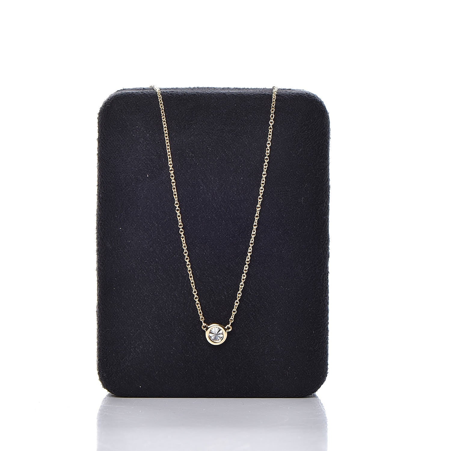 Tiffany 18K Yellow Gold Diamond .37ct Elsa Peretti Diamonds by the Yard Pendant Necklace 7 of 7