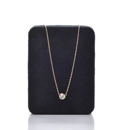 Tiffany 18K Yellow Gold Diamond .37ct Elsa Peretti Diamonds by the Yard Pendant Necklace 7 of 7