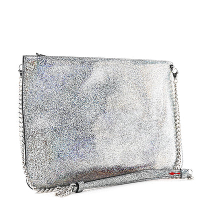 Christian Louboutin Nappa Mica Studded Loubiclutch Silver 3 of 10
