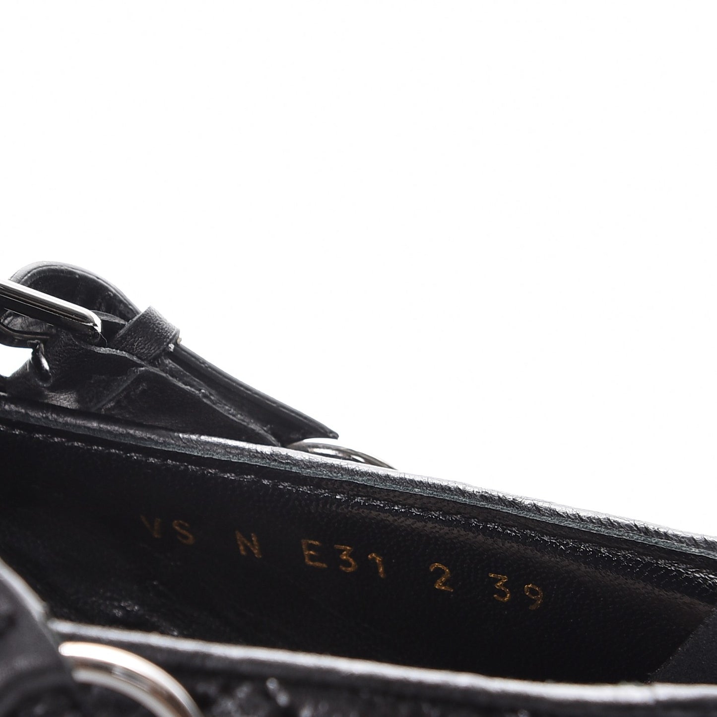 Crackled Lambskin Rockstud Spike Captoe Ballerina Flats 39 Black