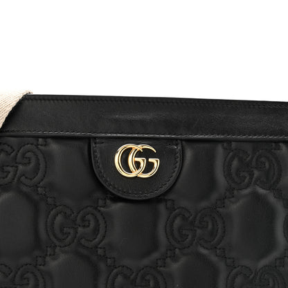 Gucci Calfskin GG Matelasse Small Slim Chain Shoulder Bag Black Natural 9 of 15