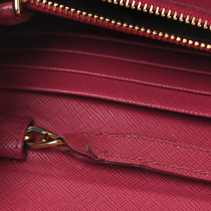 Prada Saffiano Metal Oro Chain Wallet Peonia 15 of 15