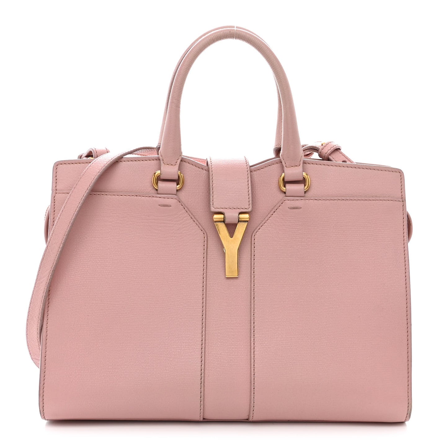 Textured Calfskin Small Cabas ChYc Light Pink