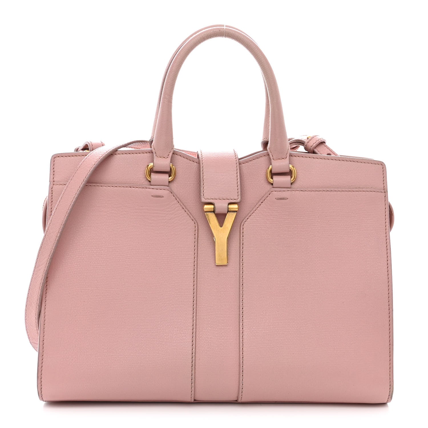 Saint Laurent Textured Calfskin Small Cabas ChYc Light Pink 1 of 21