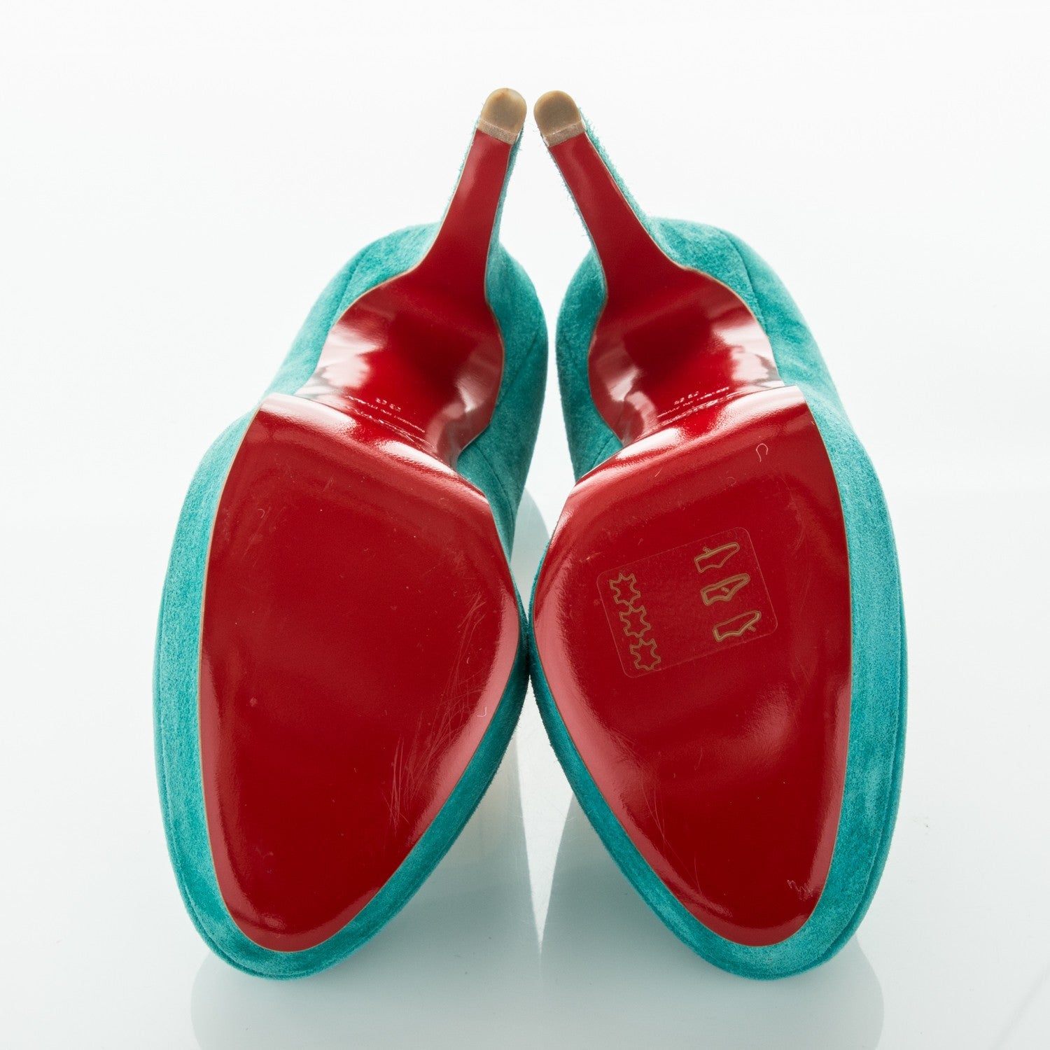 Christian Louboutin Suede Bianca 140 Pumps 36 Caraibes 5 of 7