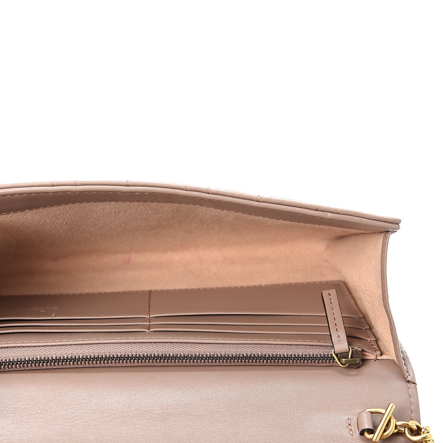 Calfskin Matelasse Mini Pearly GG Marmont Chain Wallet Porcelain Rose