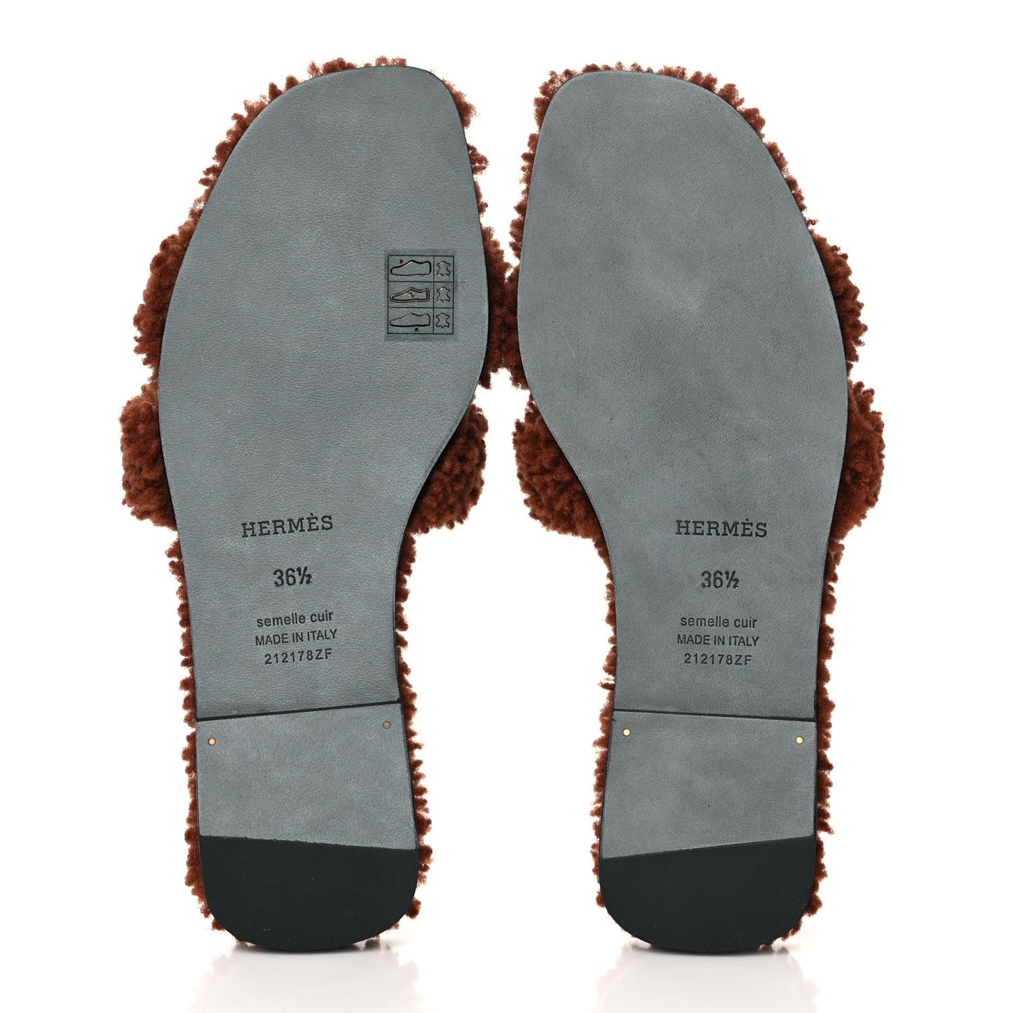 Woolskin Oran Sandals 36.5 Cognac