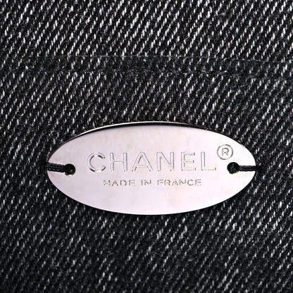 Chanel Denim Embossed CC Logo Print Mini Single Flap Black 6 of 10