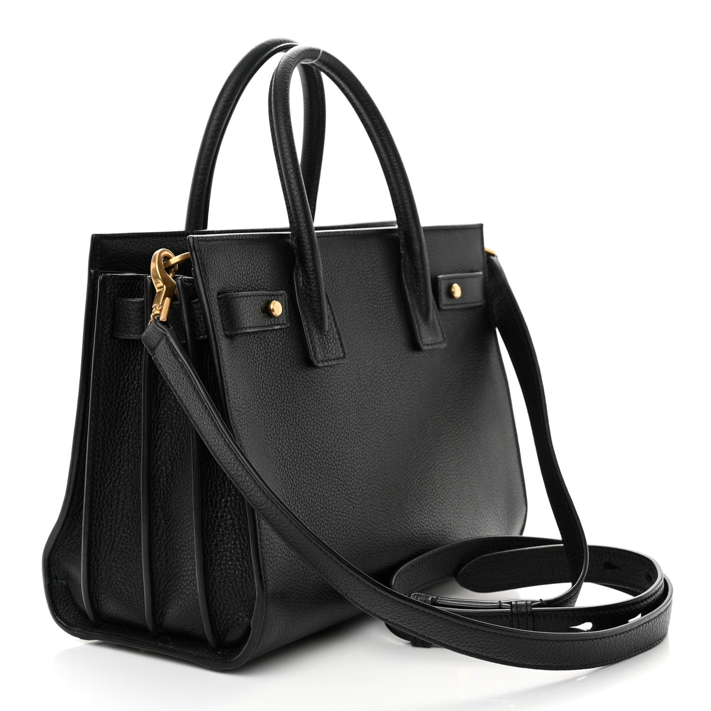 Grained Calfskin Baby Sac De Jour Souple Black