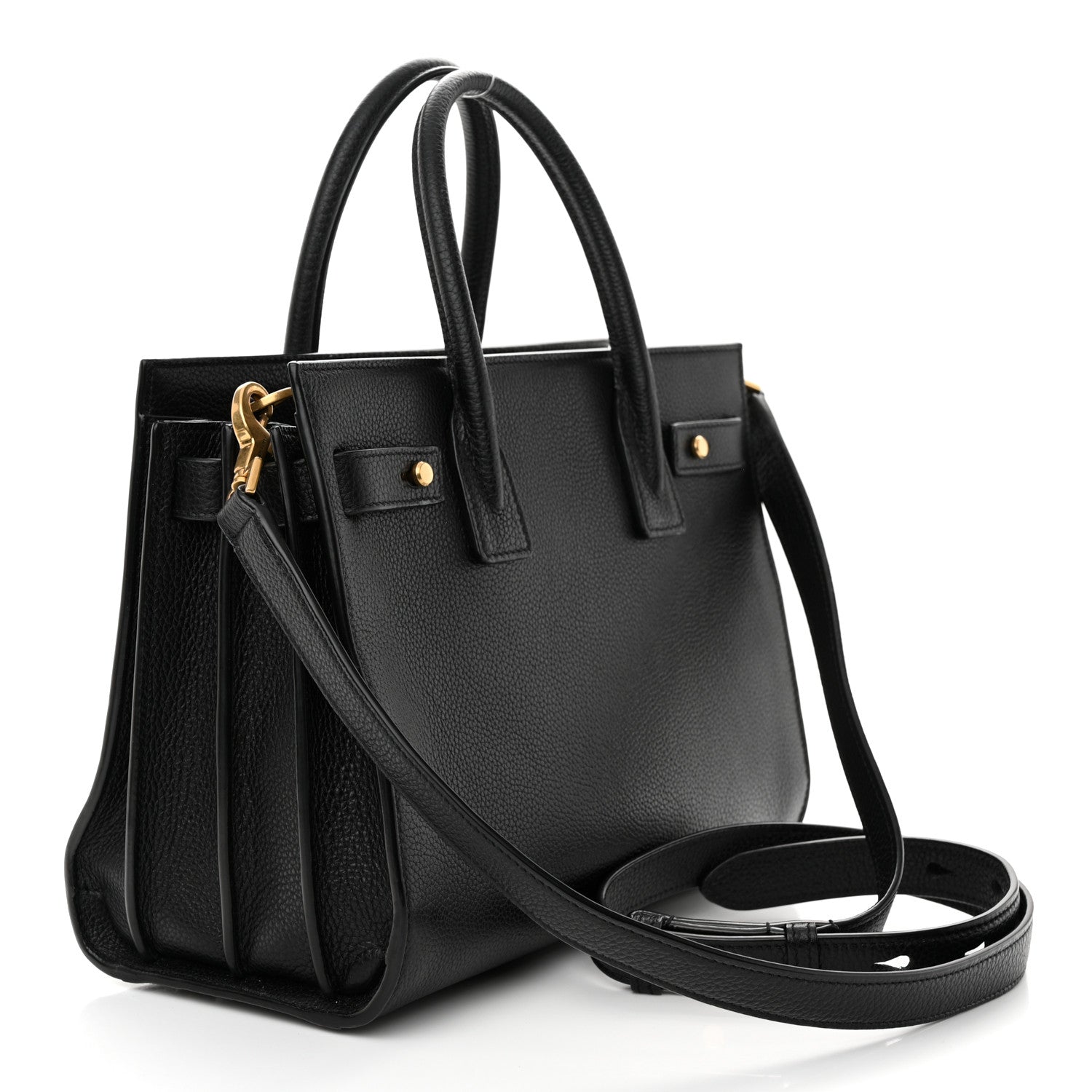 Saint Laurent Grained Calfskin Baby Sac De Jour Souple Black 3 of 10
