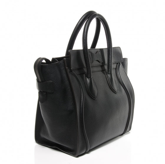 Celine Drummed Mini Luggage Black 3 of 8