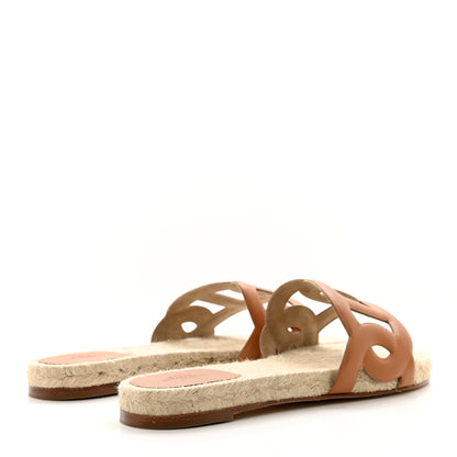 Hermes Nappa Famosa Espadrille Sandals 38 Naturel 4 of 7