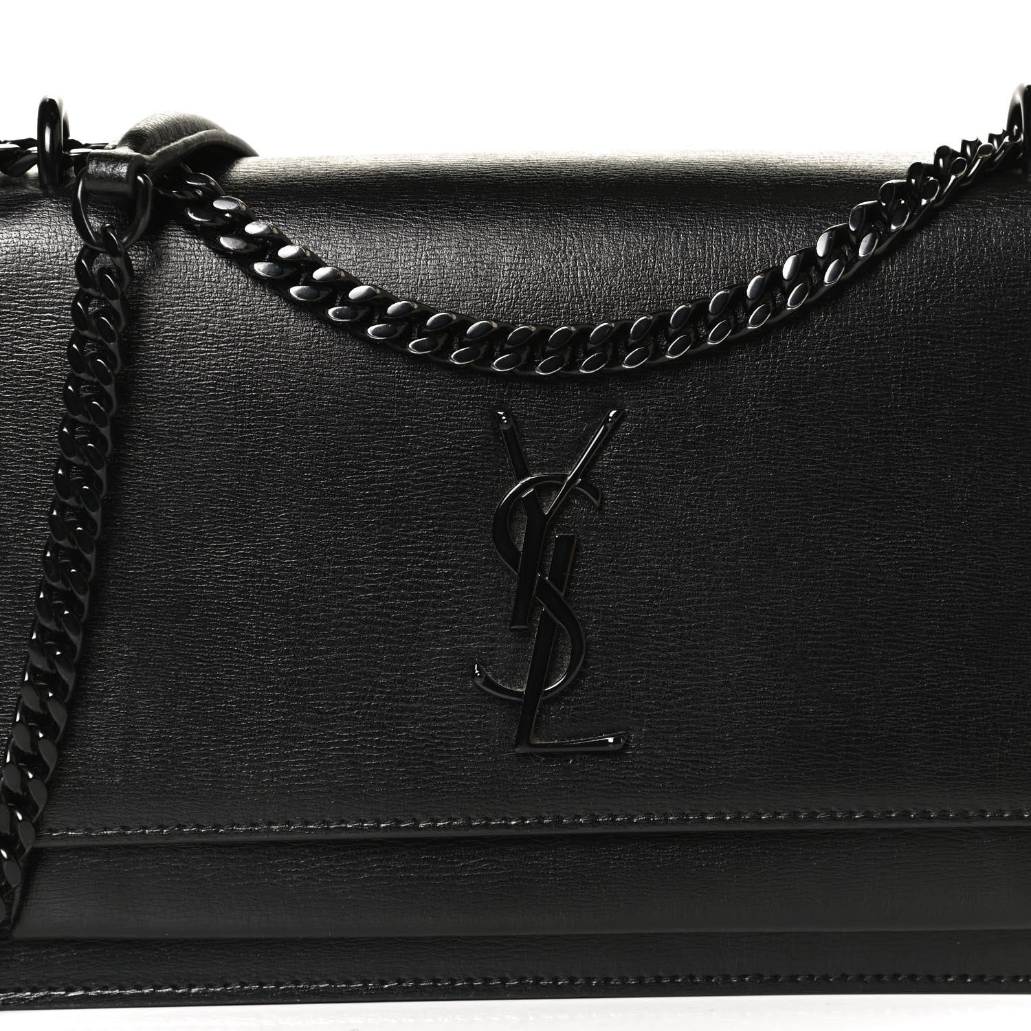 Saint Laurent Calfskin Medium Monogram Sunset Black 7 of 11