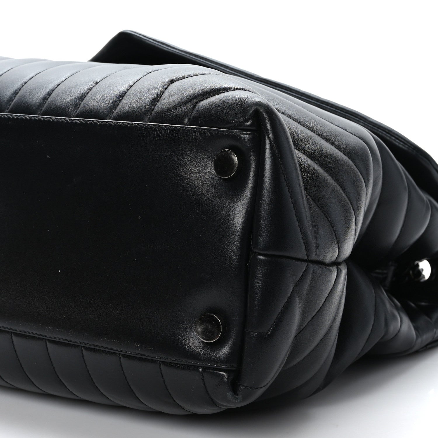 Saint Laurent Calfskin Y Quilted Monogram Monochrome Large Loulou Chain Satchel Black 9 of 9