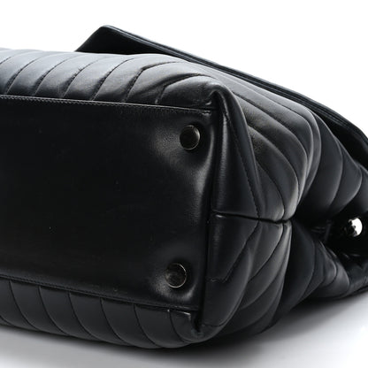 Saint Laurent Calfskin Y Quilted Monogram Monochrome Large Loulou Chain Satchel Black 9 of 9