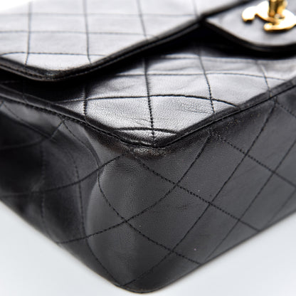 Chanel Lambskin Quilted Medium Double Flap Black 13 of 16