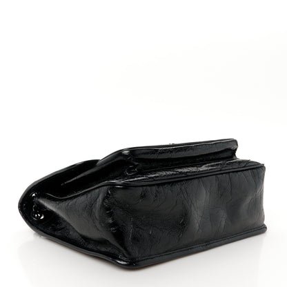 Saint Laurent Crinkled Calfskin Matelasse Monogram Medium Niki Chain Satchel Black 4 of 10
