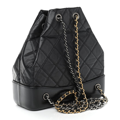 Chanel Aged Calfskin Quilted Small Gabrielle Backpack Black 3 of 11