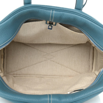 Hermes Taurillon Clemence Victoria II 35 Blue Jean 5 of 18