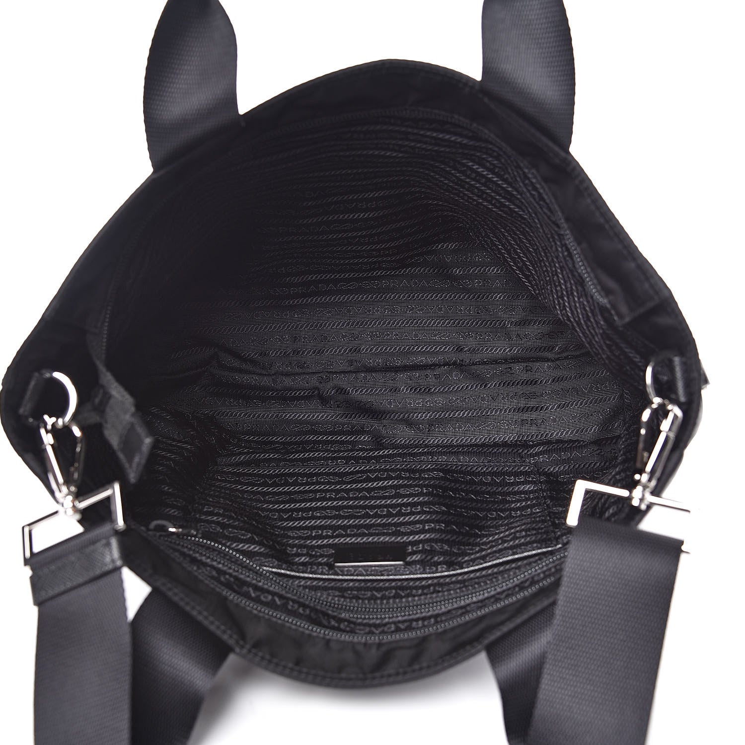 Prada Tessuto Nylon Vela Shoulder Bag Black 5 of 9