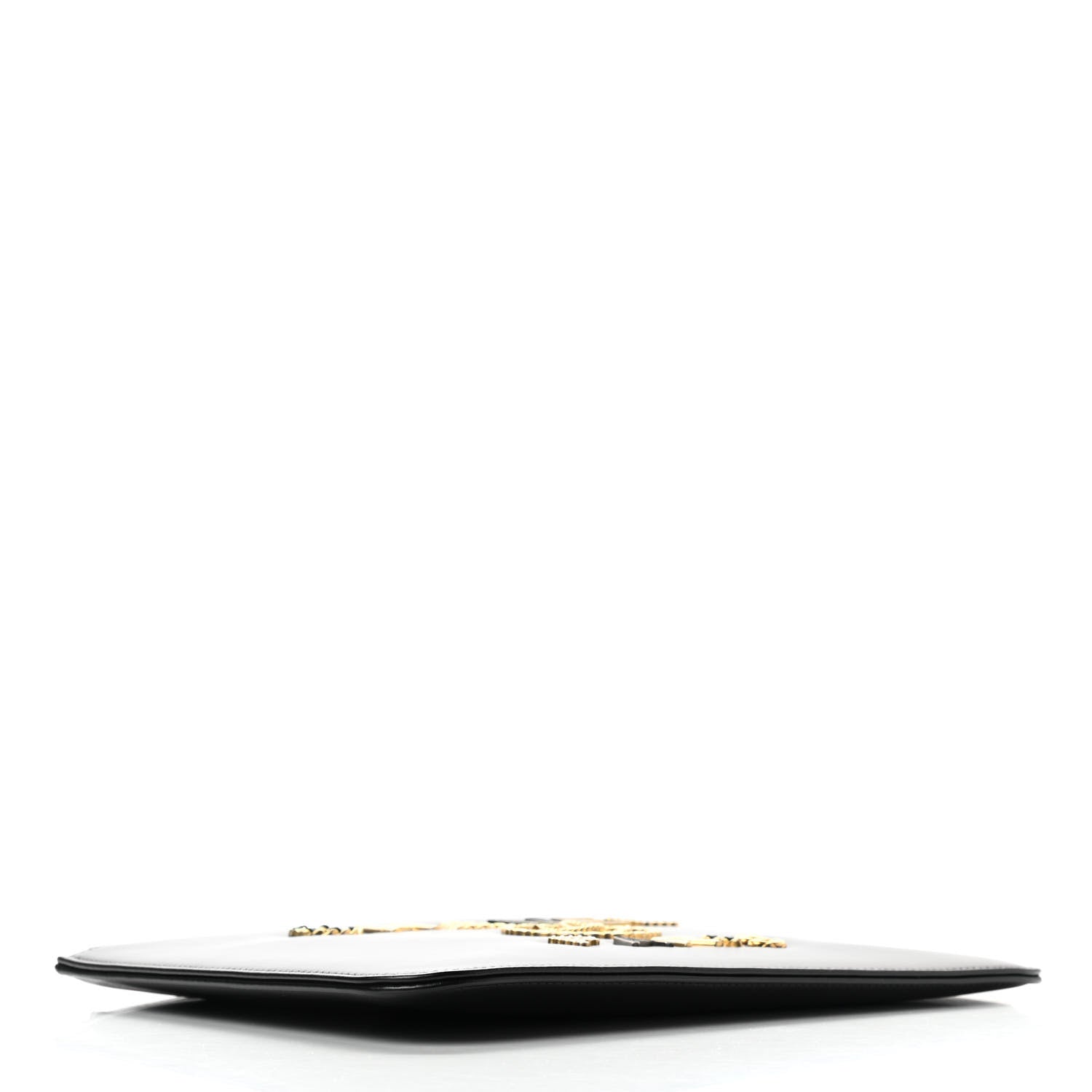 Chanel Aged Calfskin Medium Charms Deauville Pouch Black 4 of 9