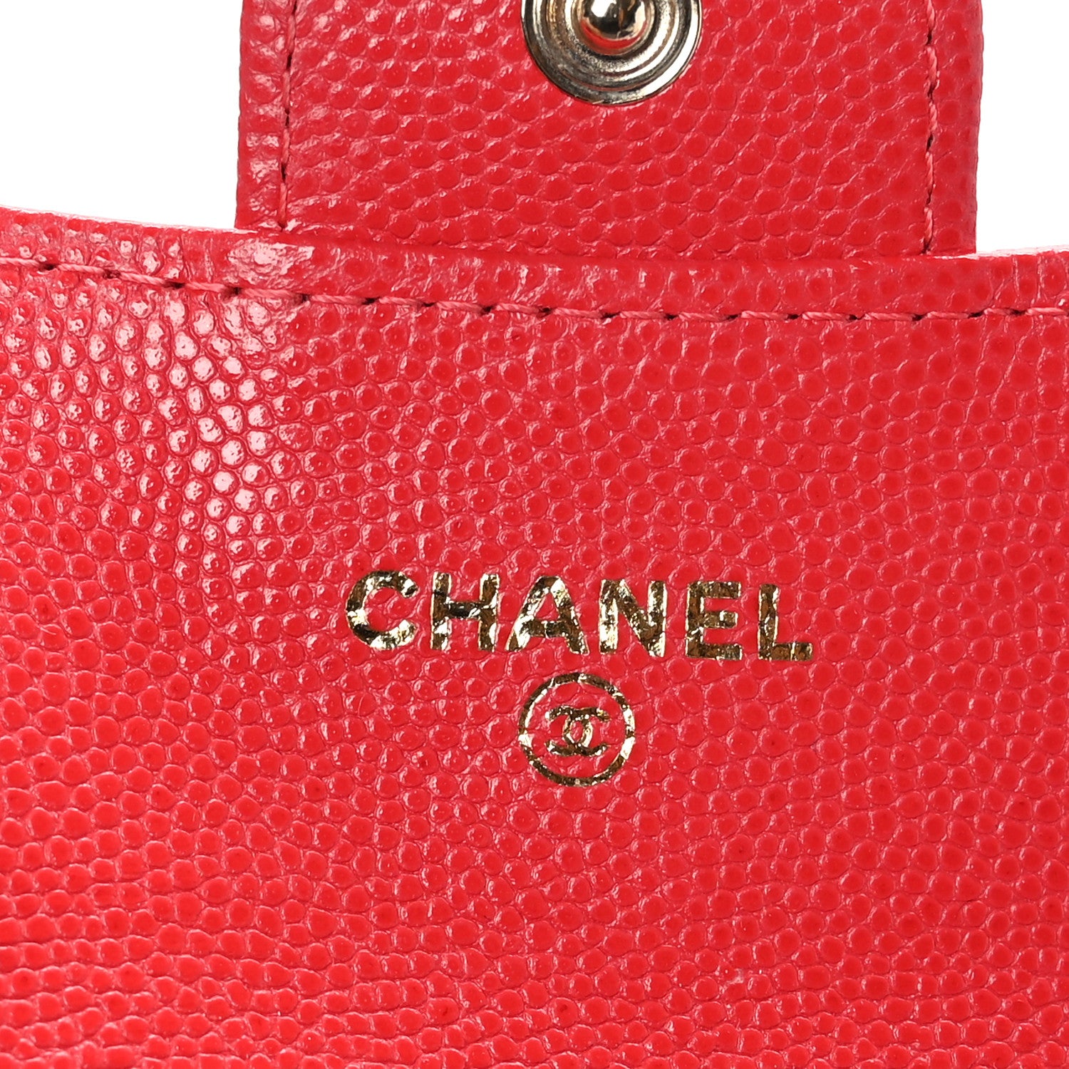 Chanel Caviar Quilted Flap Card Holder Wallet Red 6 of 10