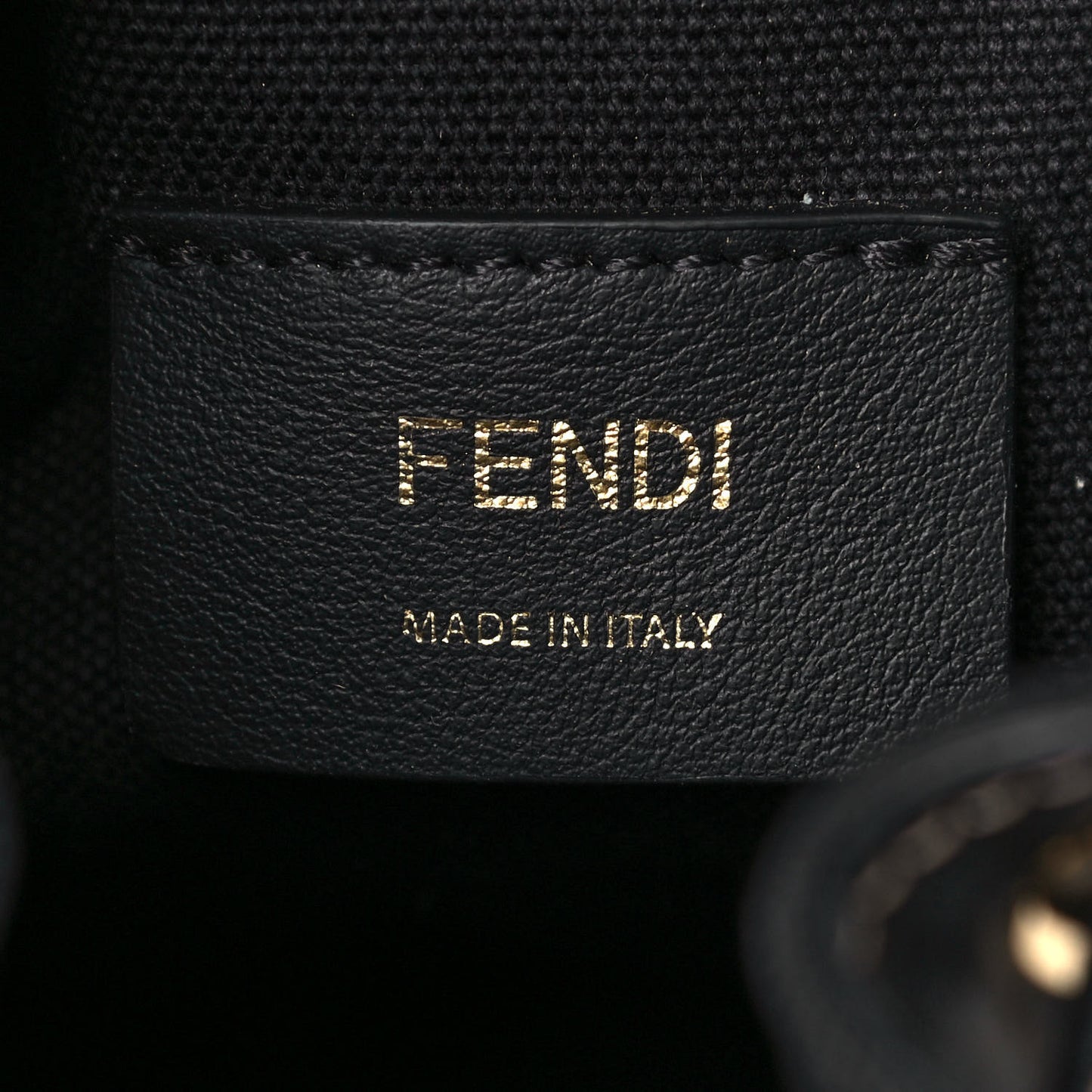 Canvas Vitello King F is Fendi FF Embroidered Mini Mon Tresor Bucket Bag Black