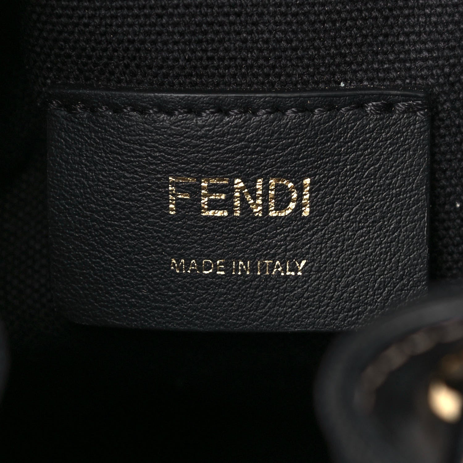 Fendi Canvas Vitello King F is Fendi FF Embroidered Mini Mon Tresor Bucket Bag Black 6 of 12