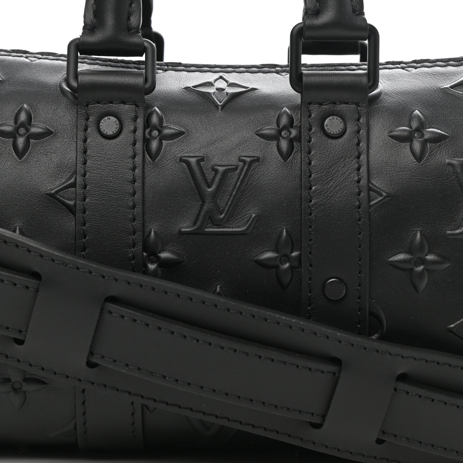 Louis Vuitton Monogram Seal Keepall XS Black 7 of 10