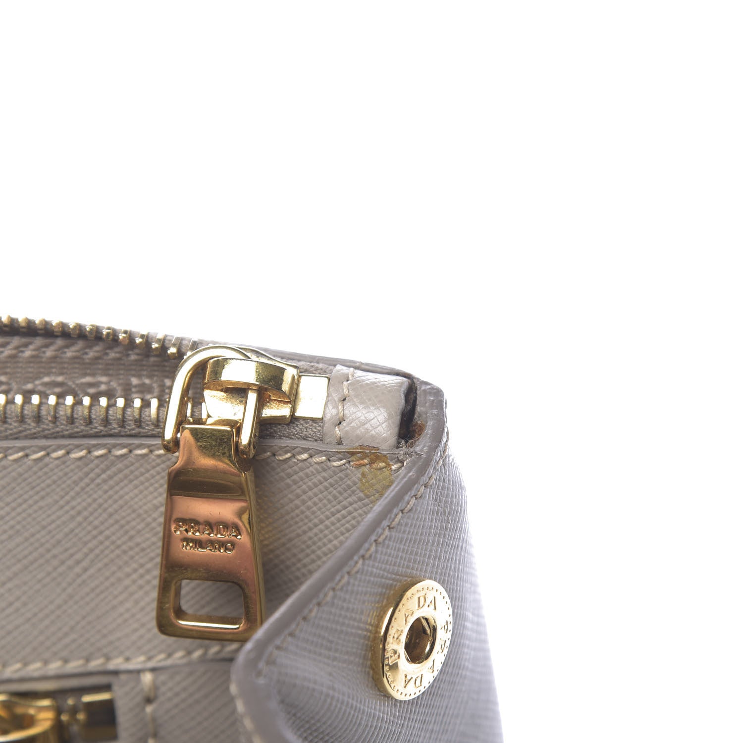 Prada Saffiano Medium Galleria Double Zip Tote Pomice 12 of 20