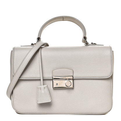 Prada Saffiano Lux Sound Top Handle Pomice 1 of 9