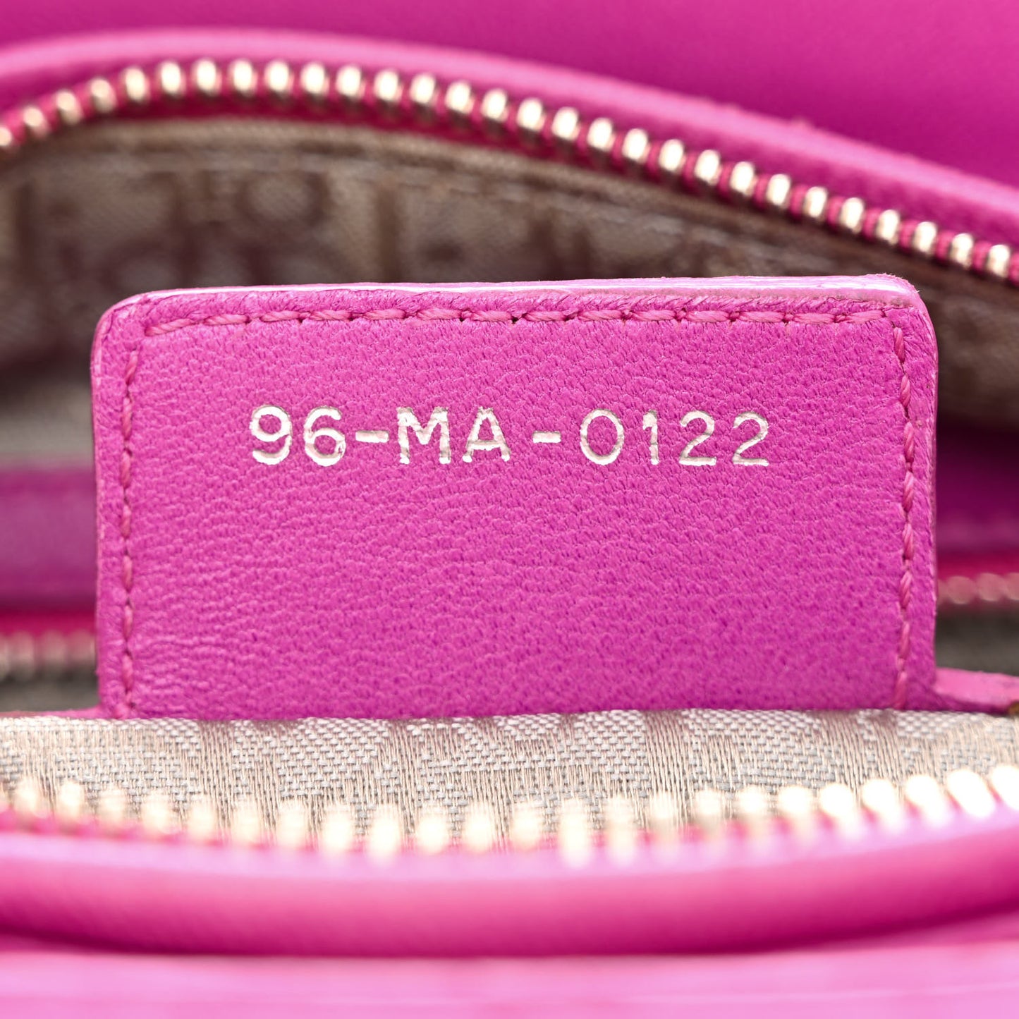 Lambskin Cannage Medium Lady Dior Pink